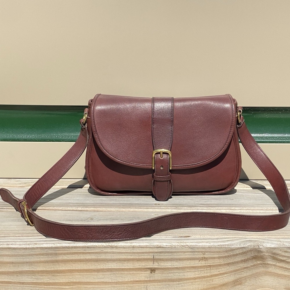 Vintage Coach Burgundy Chelsea Bag 9894 Crossbody Bag United States Pre-1994 - Picture 1 of 16